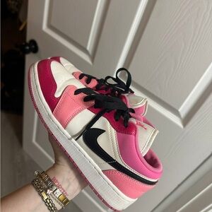 Nike Pink and Cream Jordan Lows- FIT WOMENS 6.5